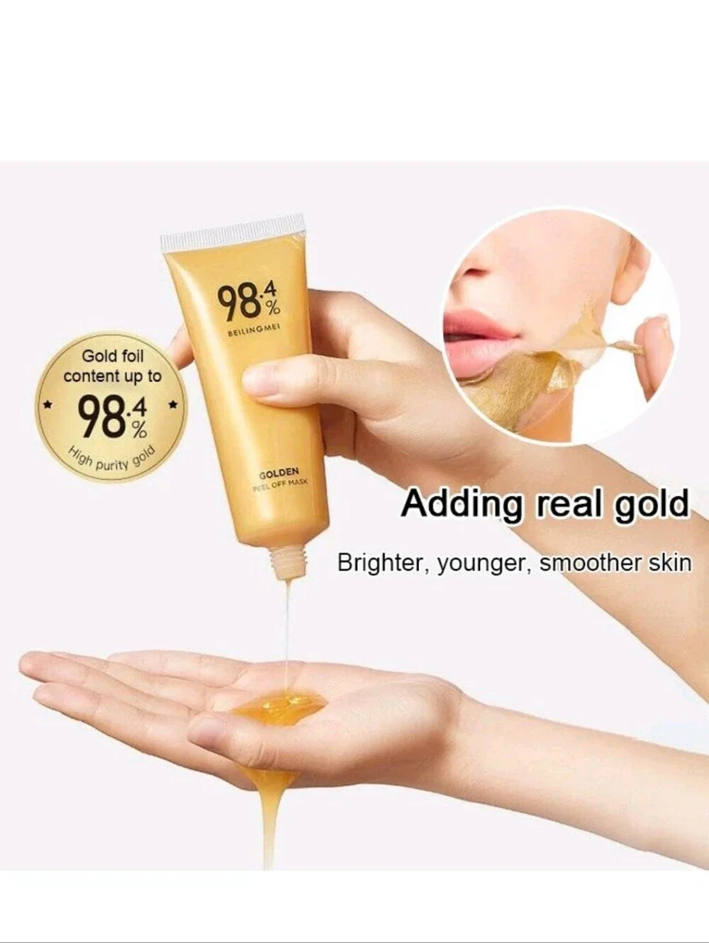 BEILINGMEI 98.4% Gold Peel Off Mask 80g Anti-Aging Hydrating Firming Skin Care